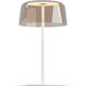 Yurei 14 inch 14.00 watt Matte White Table Lamp Portable Light in Acrylic Tea Brown